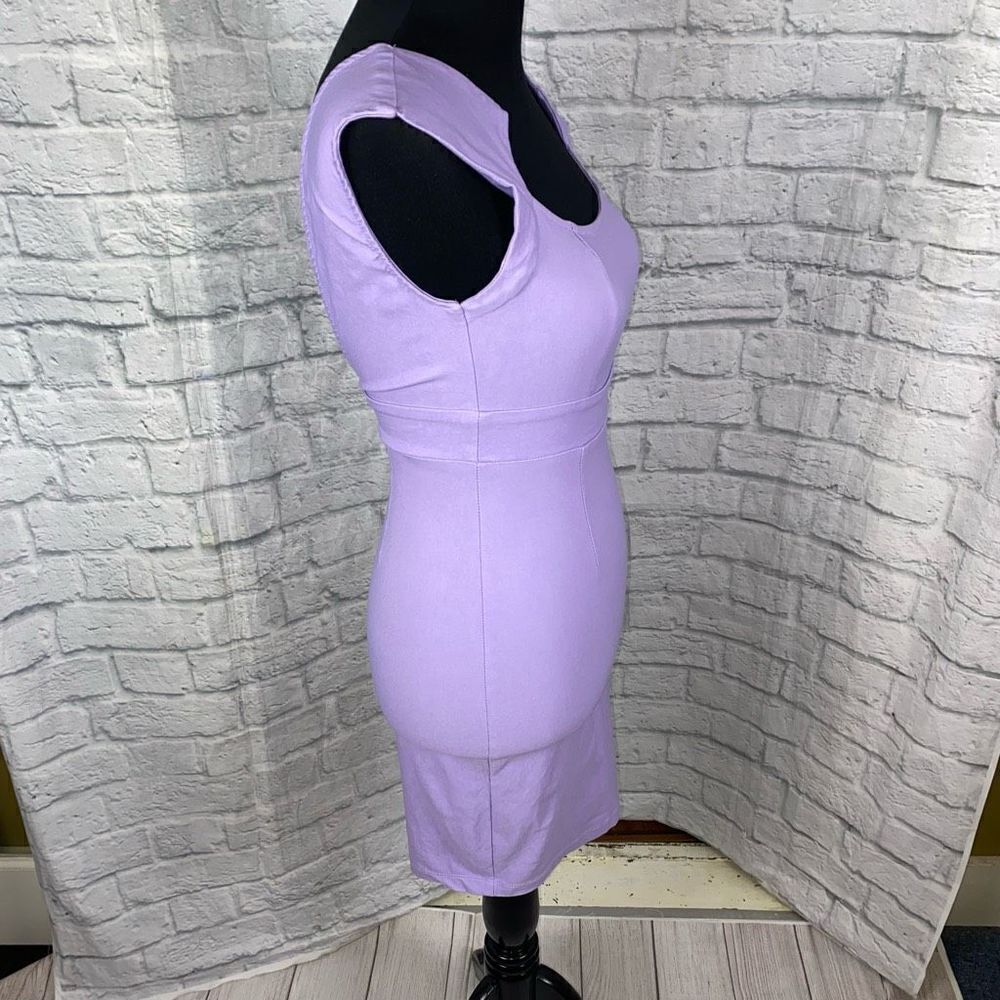 Solemio scoopneck bodycon sleeveless dress purple small women - Picture 4 of 11